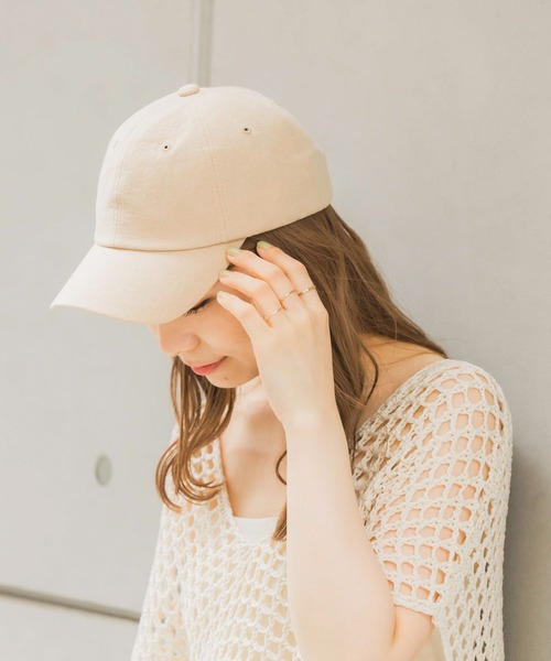 SMELLY（スメリー）の「シンプルリネンキャップ（キャップ・レディース・チャコールグレー/ベージュ/アイボリー・-）」の12枚目の写真