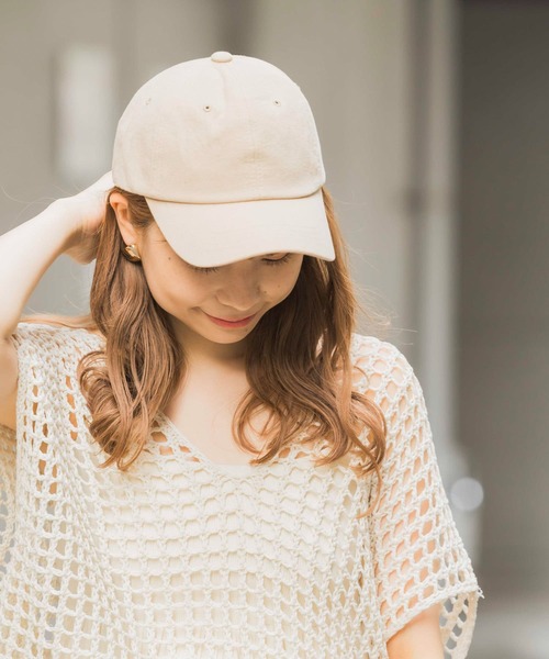 SMELLY（スメリー）の「シンプルリネンキャップ（キャップ・レディース・チャコールグレー/ベージュ/アイボリー・-）」の13枚目の写真