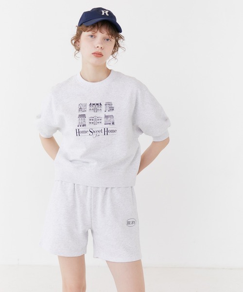 RUBY AND YOU(ルビーアンドユー)の「スウェットショートパンツ(スウェットパンツ・レディース・オートミール/アッシュグレー・FREE)」の7枚目の写真
