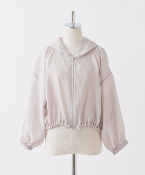 one after another NICE CLAUP（ワンアフターアナザーナイスクラップ）の「シアーボリュームマウンテンパーカー（マウンテンパーカー・レディース・オフホワイト/グレイッシュベージュ/グレー・FREE）」の9枚目の写真