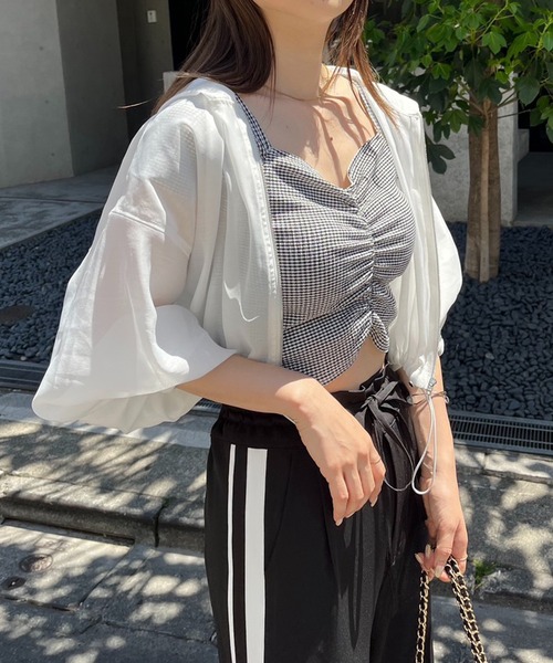 one after another NICE CLAUP（ワンアフターアナザーナイスクラップ）の「シアーボリュームマウンテンパーカー（マウンテンパーカー・レディース・オフホワイト/グレイッシュベージュ/グレー・FREE）」の21枚目の写真