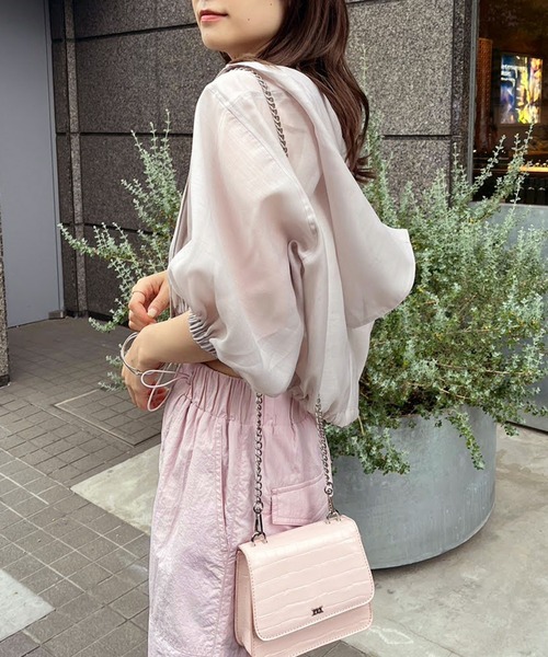 one after another NICE CLAUP（ワンアフターアナザーナイスクラップ）の「シアーボリュームマウンテンパーカー（マウンテンパーカー・レディース・オフホワイト/グレイッシュベージュ/グレー・FREE）」の7枚目の写真