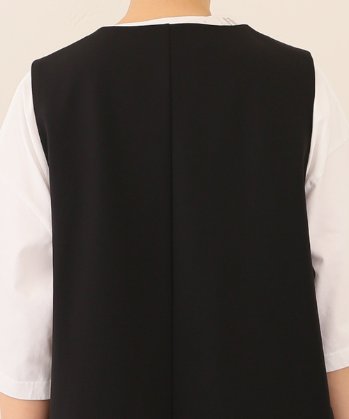 journal standard luxe/ＴツイルVネックワンピース ブラック journal standard luxe/TツイルVネックワンピース ブラック