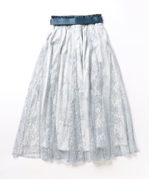 【セール】線画花柄レイヤードスカート（スカート）｜axes femme（アクシーズファム）