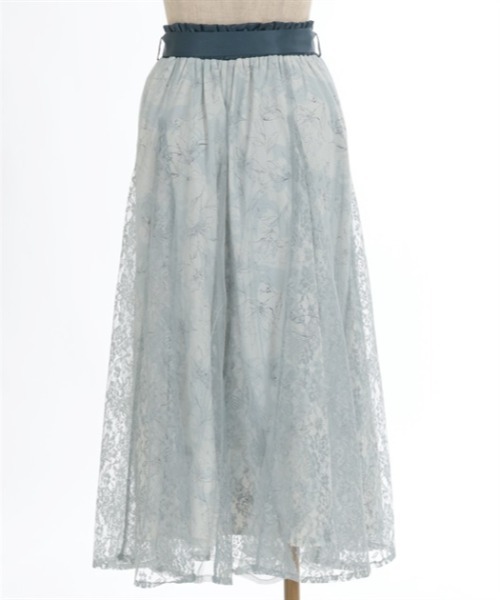 【セール】線画花柄レイヤードスカート（スカート）｜axes femme（アクシーズファム）