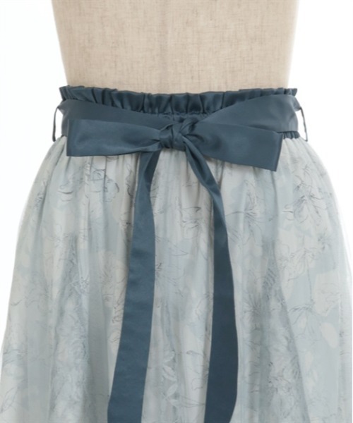 【セール】線画花柄レイヤードスカート（スカート）｜axes femme（アクシーズファム）