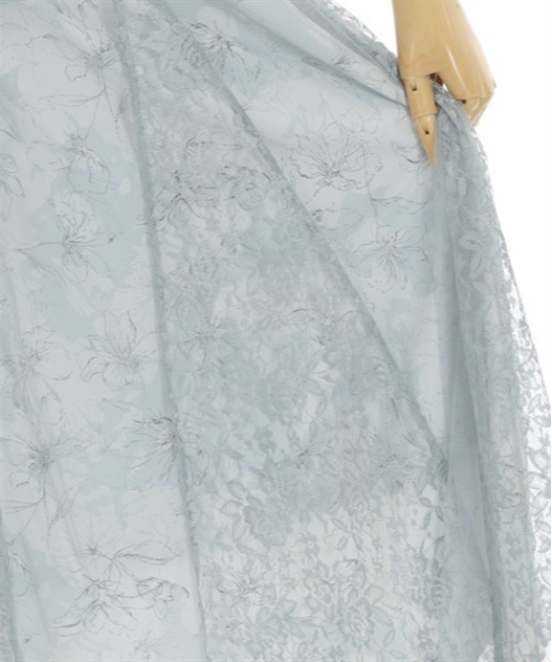 【セール】線画花柄レイヤードスカート（スカート）｜axes femme（アクシーズファム）