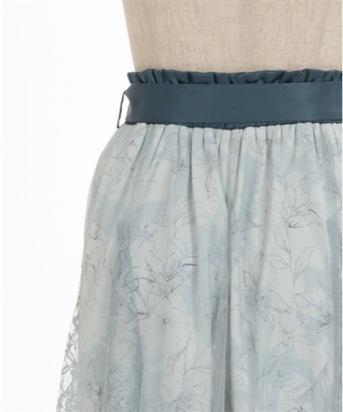 【セール】線画花柄レイヤードスカート（スカート）｜axes femme（アクシーズファム）
