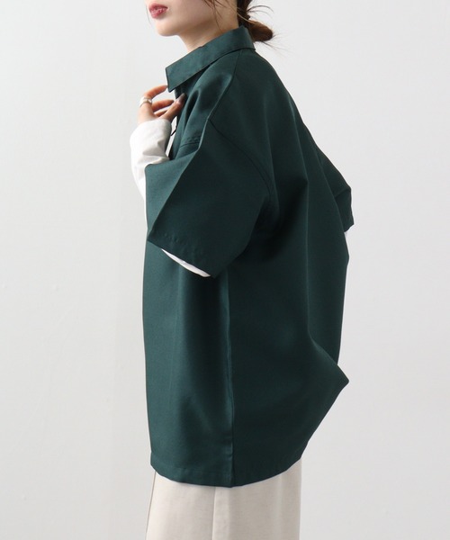 セール】76Lubricants ルーズサイズ ハーフジップ ロゴ刺繍