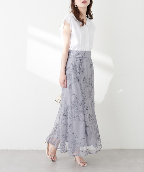 natural couture(ナチュラルクチュール)の「【WEB限定】ゆるスカラップレトロブラウス(シャツ/ブラウス・レディース・オフホワイト/ブラック/サックスブルー/その他2/その他1・FREE)」の9枚目の写真