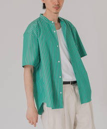 EDIFICE | 【THOMAS MASON】オーバーサイズ バンドカラー 半袖シャツ(シャツ/ブラウス)