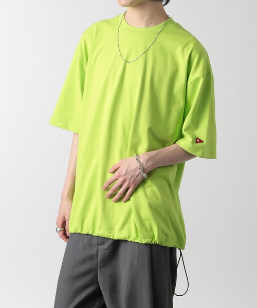Healthknit(ヘルスニット)の「【Healthknit】ドライジャージー ドロストリングヘムTシャツ /51039(Tシャツ/カットソー・メンズ・チャコールグレー/ホワイト/イエロー・M/L)」の10枚目の写真