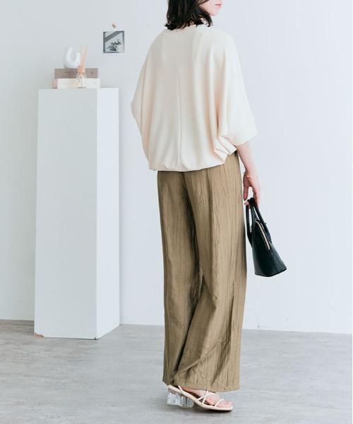 kirakiraShop(キラキラショップ)の「リラックス ワッシャー ワイド パンツ(その他パンツ・レディース・カーキ/ダークベージュ/ブラック・S/M/L/XL)」の19枚目の写真