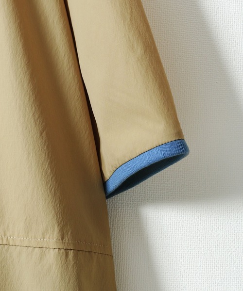 COBMASTER（コブマスター）の「【COBMASTER】 速乾 リップストップ ストレッチ ナイロン リンガーTシャツ（Tシャツ/カットソー・メンズ・ベージュ/サックスブルー/ブラック・LARGE/MEDIUM/X-LARGE）」の5枚目の写真