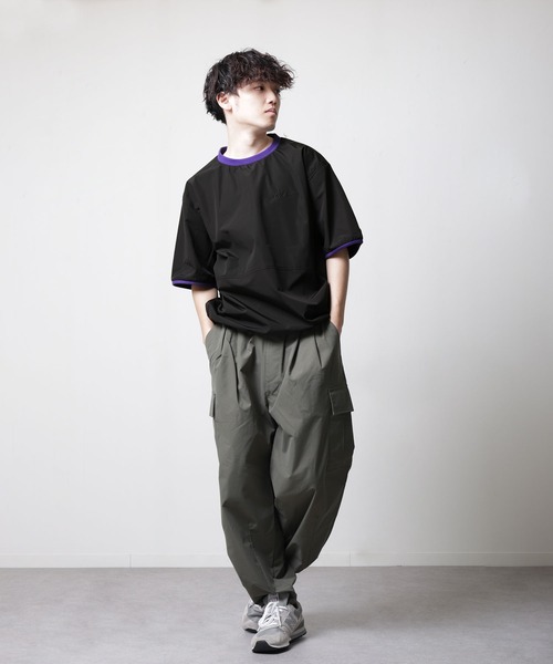 COBMASTER（コブマスター）の「【COBMASTER】 速乾 リップストップ ストレッチ ナイロン リンガーTシャツ（Tシャツ/カットソー・メンズ・ベージュ/サックスブルー/ブラック・LARGE/MEDIUM/X-LARGE）」の18枚目の写真