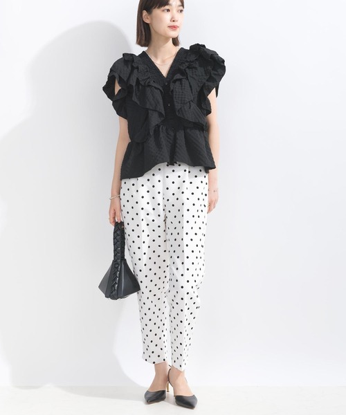 PICCIN(ピッチン)の「【WEB限定】シアサッカーラッフルブラウス(シャツ/ブラウス・レディース・オフホワイト/ピンク/ブラック・L/M)」の17枚目の写真