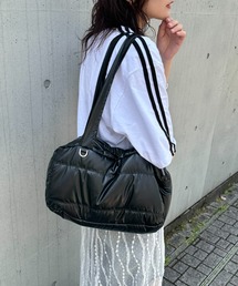LVEU. | 【LVEU.】メタリックキルティングバッグ(Yurina select) / BAG 鞄 バッグ トート ボストン ダウン メタリック シルバー ブラック(トートバッグ)