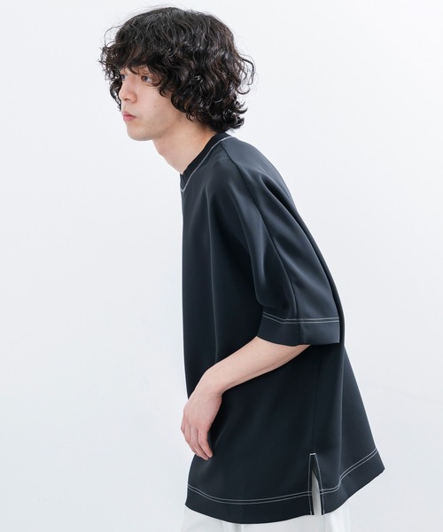 JUNRED（ジュンレッド）の「【 セットアップ対応 】ステッチワークドルマンTシャツ（Tシャツ/カットソー・メンズ・ブラック/オリーブ/ライトグレー・L/M/S）」の6枚目の写真