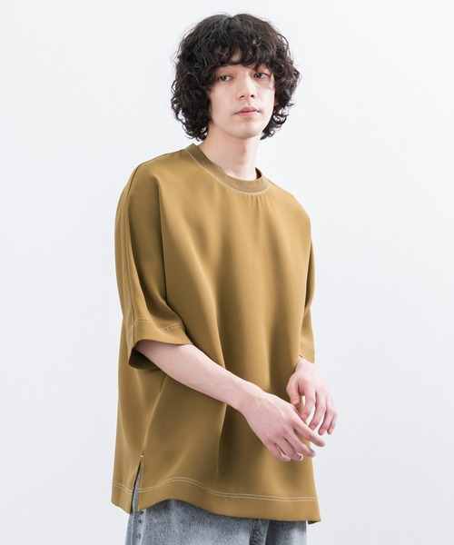 JUNRED（ジュンレッド）の「【 セットアップ対応 】ステッチワークドルマンTシャツ（Tシャツ/カットソー・メンズ・ブラック/オリーブ/ライトグレー・L/M/S）」の7枚目の写真
