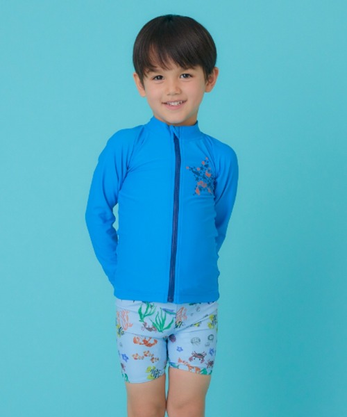 HAKKA KIDS（ハッカキッズ）の「[水着･スイム]アクアリウム/ツーリングダイナソープリントパンツ（スイムグッズ・キッズ・ブルー/ネイビー・S/M）」の2枚目の写真