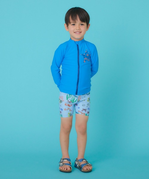 HAKKA KIDS（ハッカキッズ）の「[水着･スイム]アクアリウム/ツーリングダイナソープリントパンツ（スイムグッズ・キッズ・ブルー/ネイビー・S/M）」の6枚目の写真