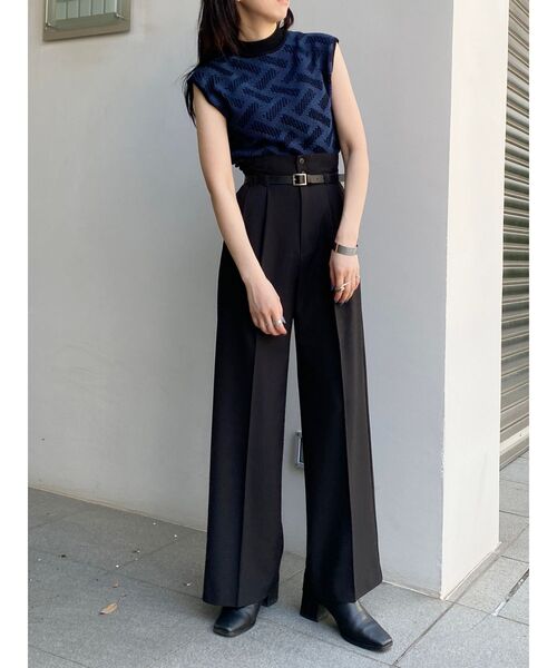 MURUA（ムルーア）の「【セット販売】ニットタンク&サスペンダーパンツセット（セットアップ・レディース・グリーン/グレー/ネイビー/ブラック・1/2）」の17枚目の写真