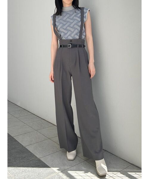 MURUA（ムルーア）の「【セット販売】ニットタンク&サスペンダーパンツセット（セットアップ・レディース・グリーン/グレー/ネイビー/ブラック・1/2）」の20枚目の写真