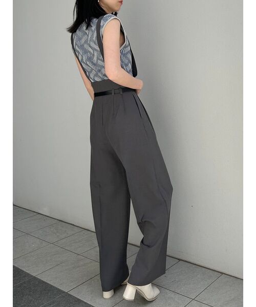 MURUA（ムルーア）の「【セット販売】ニットタンク&サスペンダーパンツセット（セットアップ・レディース・グリーン/グレー/ネイビー/ブラック・1/2）」の21枚目の写真