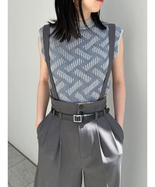 MURUA（ムルーア）の「【セット販売】ニットタンク&サスペンダーパンツセット（セットアップ・レディース・グリーン/グレー/ネイビー/ブラック・1/2）」の22枚目の写真