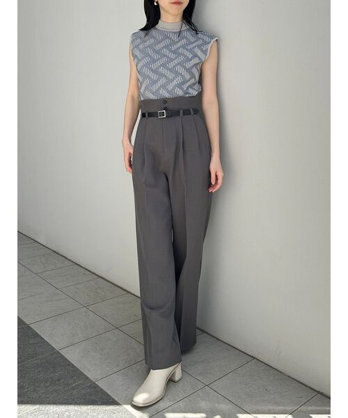 MURUA（ムルーア）の「【セット販売】ニットタンク&サスペンダーパンツセット（セットアップ・レディース・グリーン/グレー/ネイビー/ブラック・1/2）」の11枚目の写真