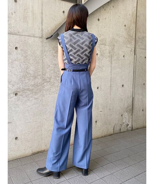 MURUA（ムルーア）の「【セット販売】ニットタンク&サスペンダーパンツセット（セットアップ・レディース・グリーン/グレー/ネイビー/ブラック・1/2）」の16枚目の写真