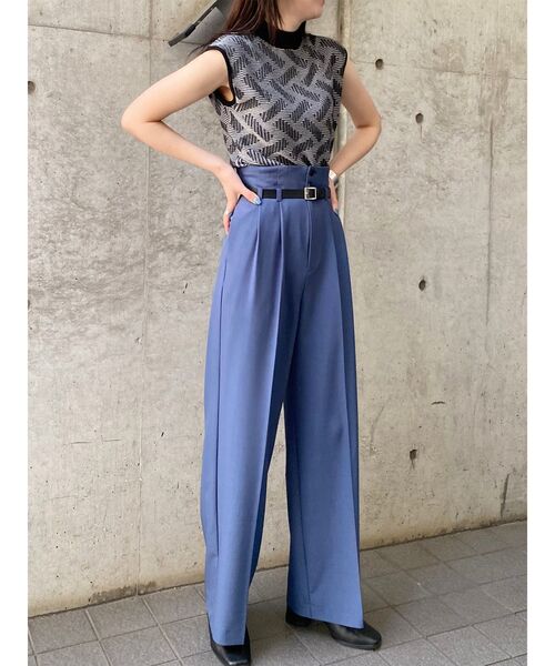 MURUA（ムルーア）の「【セット販売】ニットタンク&サスペンダーパンツセット（セットアップ・レディース・グリーン/グレー/ネイビー/ブラック・1/2）」の9枚目の写真