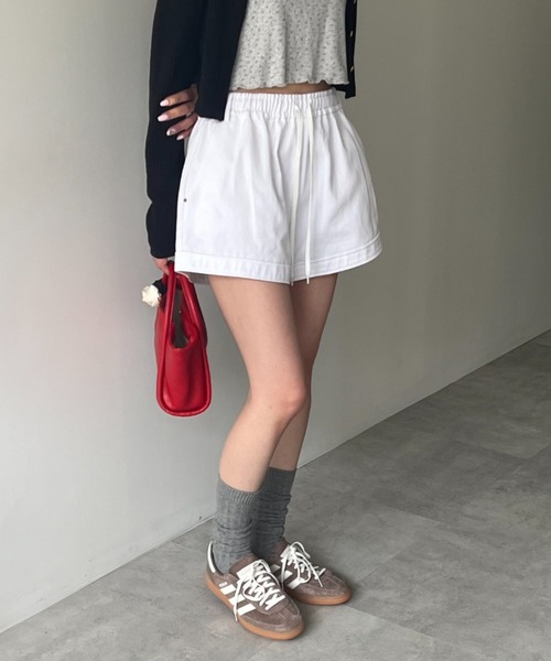 GIUNON（ジウノン）の「denim short pants / デニムショートパンツ（デニムパンツ・レディース・ホワイト/ネイビー・FREE）」の18枚目の写真