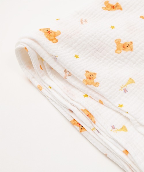 panpantutu（パンパンチュチュ）の「ガーゼおくるみ4点 出産祝いセット（おくるみ・キッズ・クリーム/ブルー系その他・FREE）」の10枚目の写真