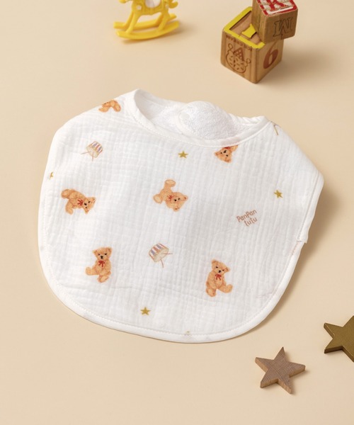 panpantutu（パンパンチュチュ）の「ガーゼおくるみ4点 出産祝いセット（おくるみ・キッズ・クリーム/ブルー系その他・FREE）」の5枚目の写真