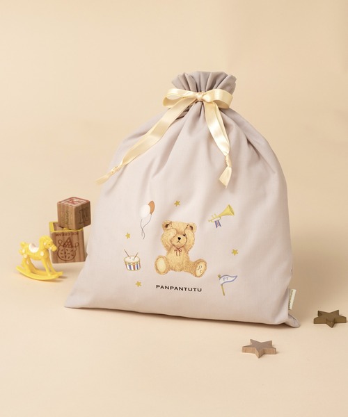 panpantutu（パンパンチュチュ）の「ガーゼおくるみ4点 出産祝いセット（おくるみ・キッズ・クリーム/ブルー系その他・FREE）」の4枚目の写真