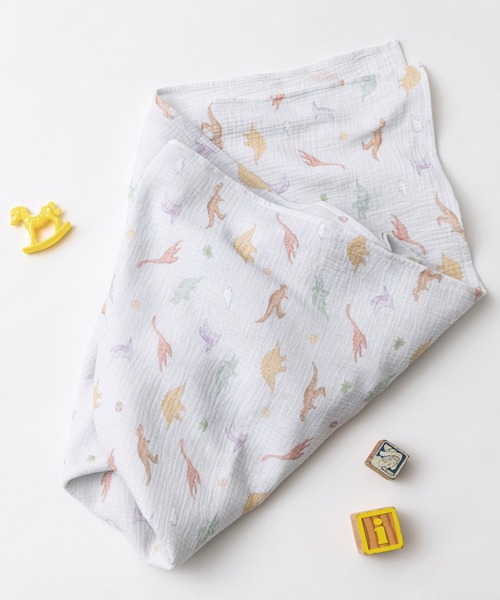 panpantutu（パンパンチュチュ）の「ガーゼおくるみ4点 出産祝いセット（おくるみ・キッズ・クリーム/ブルー系その他・FREE）」の18枚目の写真