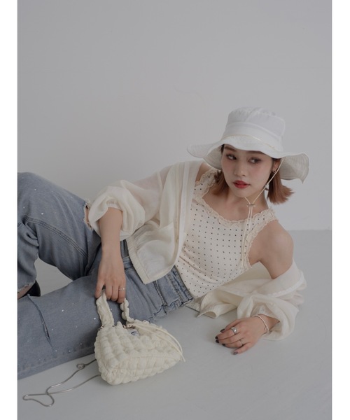 JUMELLE（ジュメロ）の「dot frill tank（タンクトップ・レディース・ホワイト/ベージュ・FREE）」の20枚目の写真