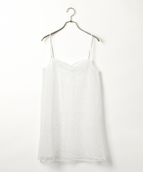 Heather（ヘザー）の「アソートシア－キャミワンピース　127434（ワンピース・レディース・ホワイト系その他/ホワイト系/ブラック系・FREE）」の4枚目の写真