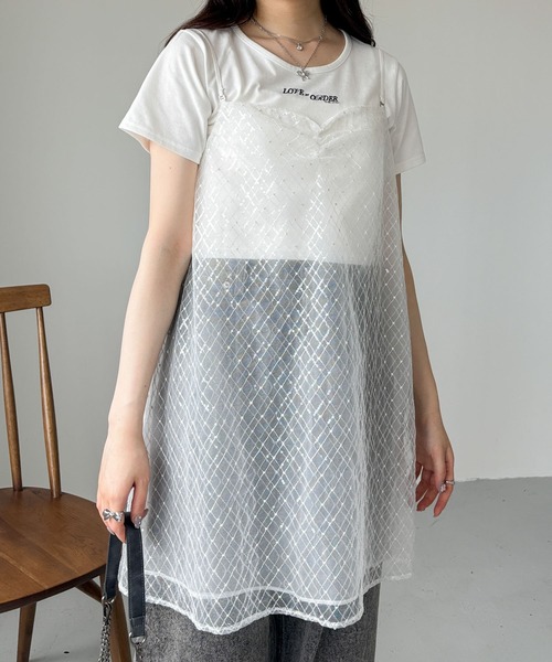 Heather（ヘザー）の「アソートシア－キャミワンピース　127434（ワンピース・レディース・ホワイト系その他/ホワイト系/ブラック系・FREE）」の16枚目の写真