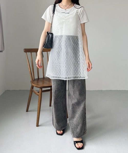 Heather（ヘザー）の「アソートシア－キャミワンピース　127434（ワンピース・レディース・ホワイト系その他/ホワイト系/ブラック系・FREE）」の20枚目の写真