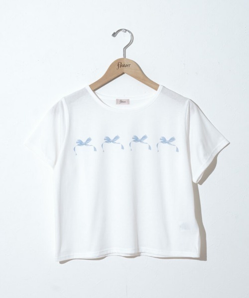 flower（フラワー）の「メニーリボンティーズ（Tシャツ/カットソー・レディース・ブルー/グレー・FREE）」の14枚目の写真