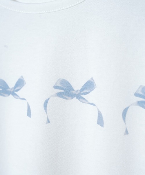 flower（フラワー）の「メニーリボンティーズ（Tシャツ/カットソー・レディース・ブルー/グレー・FREE）」の9枚目の写真