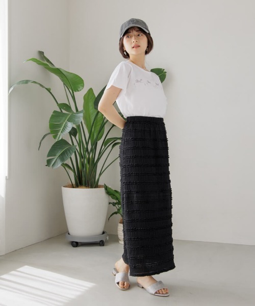 flower（フラワー）の「メニーリボンティーズ（Tシャツ/カットソー・レディース・ブルー/グレー・FREE）」の7枚目の写真