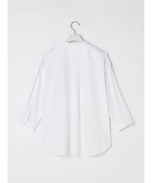 Perfect Suit FActory（パーフェクトスーツファクトリー）の「【UVカット】サンシェルタブラウス　ピンタック　ホワイト/ブラック（シャツ/ブラウス・レディース・ブラック/ホワイト・S/M/L）」の3枚目の写真