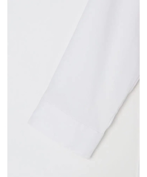 Perfect Suit FActory（パーフェクトスーツファクトリー）の「【UVカット】サンシェルタブラウス　ピンタック　ホワイト/ブラック（シャツ/ブラウス・レディース・ブラック/ホワイト・S/M/L）」の4枚目の写真