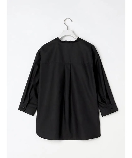 Perfect Suit FActory（パーフェクトスーツファクトリー）の「【UVカット】サンシェルタブラウス　ピンタック　ホワイト/ブラック（シャツ/ブラウス・レディース・ブラック/ホワイト・S/M/L）」の7枚目の写真