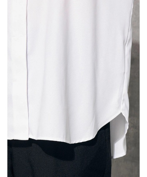 Perfect Suit FActory（パーフェクトスーツファクトリー）の「【UVカット】サンシェルタブラウス　ピンタック　ホワイト/ブラック（シャツ/ブラウス・レディース・ブラック/ホワイト・S/M/L）」の18枚目の写真