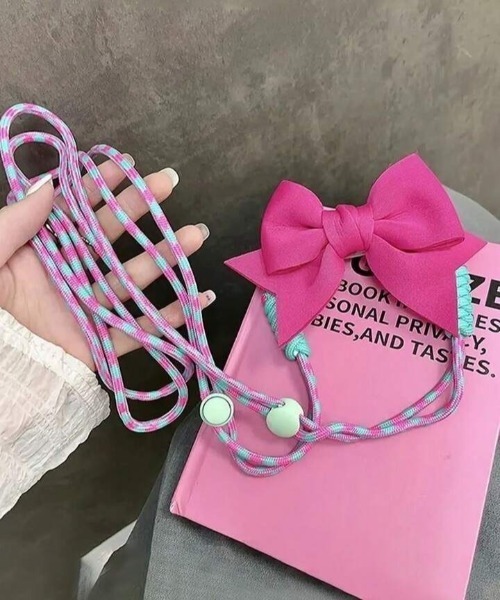 【BONBONWHIMS】ビッグリボン携帯ストラップ＆キーホルダー２way BONBONWHIMS】ビッグリボン携帯ストラップ＆キーホルダー2way