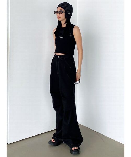 EMODA（エモダ）の「エンブロイダリーコンパクトトップ（タンクトップ・レディース・グリーン/ホワイト/ブラック・FREE）」の11枚目の写真